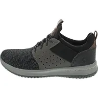 SKECHERS Matalavartiset tennarit 'Delson Camben' ruskea / mudanvärinen / vaaleanharmaa / musta