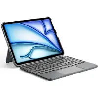 Inateck KB04122, QWERTZ, Kosketuslevy, Apple, iPad Air 11 inch 7th Gen M3 2025 iPad Air 11 inch 6th Gen 2024 (A2902/A2903/A2904) iPad Air 10.9..., Har (KB04122_GRAY)