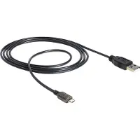 DeLOCK USB 2.0-A - USB micro-B, 1.5m, 1,5 m, USB A, Micro-USB B, USB 2.0, Uros/uros, Musta (83272)