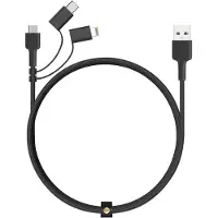Aukey CB-BAL5 3in1 fast Braided Quick Charge micro USB | USB C | Lightning | 1.2m