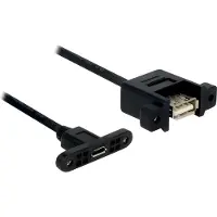 DeLOCK 1m, USB2.0 Micro-B/USB2.0-A, 1 m, USB A, Micro-USB B, USB 2.0, Naaras/naaras, Musta (85110)