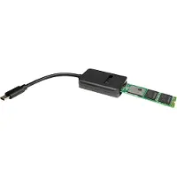 Inter-Tech K-1696-P2 black USB-C adapter for M.2 NVMe and SATA (PCIe) 3.2 Gen 2 SSDs (88885592)