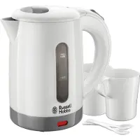 Russell Hobbs Travel Kettle -vedenkeitin, 0,85 l, 1000 W, valkoinen
