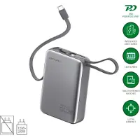 4smarts Powerbank Pocket Dual Cord 20000mAh 22.5W, spacegrau (4S541626)