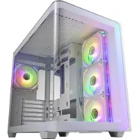 FSP/Fortron M580-WA, Midi Tower, PC, Valkoinen, ATX, mikro ATX, Mini-ITX, Lasi, SPCC, Pelaaminen (POC0000255)