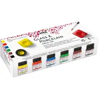 Creativ Company Classic Set Maalisarja lasille ja posliinille 6 x 20 ml