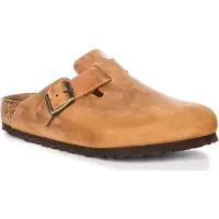 Birkenstock Boston Natural Leather Oiled Klompit