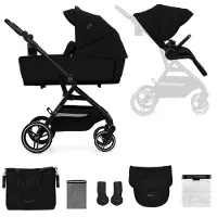 Kinderkraft YOXI 2-in-1 Yhdistelmävaunut, Pure Black