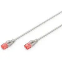 Digitus CAT 6 U-UTP Slim Patch Cord - 2m - Harmaa - 2m
