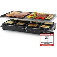 Emerio - Raclette grilli RG-110035 8 henkilöä Graniitti/Valurauta