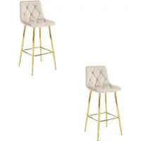 Leobert Baarijakkara Nado, beige, kultaiset jalat (2 kpl)