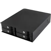 Raidsonic technology – IB-2240SSK, 13,3 cm (5.25"), Tallennusaseman alusta, Musta, 2.5", SATA, SATA II, SATA III, Serial Attached SCSI (SAS), Alumiini