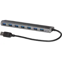 ITEC Metal U3HUB778, USB 3.2 Gen 1 (3.1 Gen 1) Type-A, USB 3.2 Gen 1 (3.1 Gen 1) Type-A, 5000 Mbit/s, Hopea, Metalli, AC