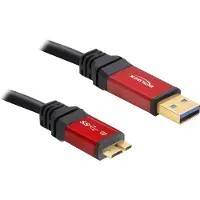 DeLOCK – USB 5 Gbps Cable Type-A male to USB 5 Gbps Type Micro-B male 3 m Premium (82762)