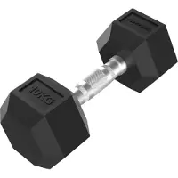 Tunturi Hantel Platinum Hex Rubber Dumbbell, 10kg