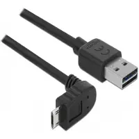 DeLOCK 83848, 1 m, USB A, Micro-USB B, USB 2.0, Uros/uros, Musta
