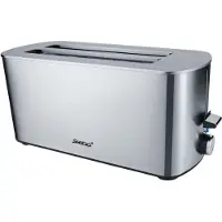 Steba TO 21 Inox -leivänpaahdin, 2 pitkää aukkoa, 4 viipaletta, 1400 W, ruostumaton teräs