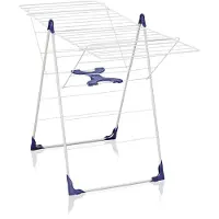 Leifheit 81408 Classic 200 Flex Teräspyyhe - 20m Polypropeeni Muovia Sinisessä ja Valkoisessa