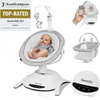 Lionelo Bella Set Gray Concrete rocking cradle