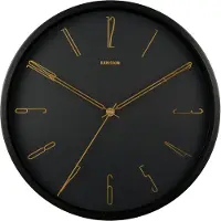 Karlsson Wall Clock Belle Numbers Metal Black - Black - ONE SIZE