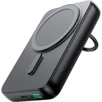 JOYROOM JR-W050 20W PD3.0 Fast Charging Power Bank 10000mAh Magneettinen langaton laturi Ulkoinen akkupaketti, jossa on rengaspidike Potkukannatin - Musta