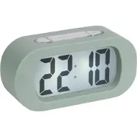 Karlsson Alarm Clock Gummy Rubberized Ochre Yellow - Green - Ø14CM