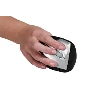 BakkerElkhuizen – BakkerElkhuizen Handshake, Oikeakätinen, Vaakasuuntainen muotoilu, Optinen, RF Wireless + Bluetooth + USB Type-C, 6400 DPI, Musta, Harmaa (BNEHS3MVMR)
