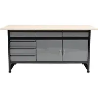 TRIZERATOP Työpöytä 58456 1700x600x840 mm, 6 laatikkoa, lukittava kaappi
