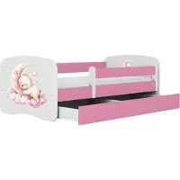 Kocot Kids Lastensänky patjalla ja laatikolla BabyDreams Pink dream, 180x80 cm, pinkki