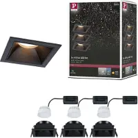 Paulmann EBL COLE SET 3-STEP DIM upotettava valaisin 3x6W 3x470lm 2700K IP44 230V musta / alumiini