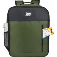 CabinFly Pacemaker -matkareppu 40x30x20cm, sopii Ryanair ja Wizzair, 24L, Khaki