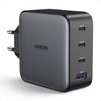 UGREEN Nexode 100W USB-C PD GaN - 4-Port Wall Charger - Musta Verkkovirtalatu