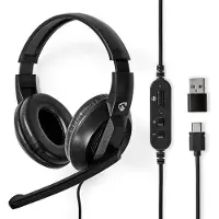 Nedis CHSTU110BK PC-headset On-Ear-Kuulokkeet