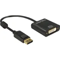 DeLOCK – Adapter Displayport 1.2 male to DVI female, 4K, passive, black (62601)