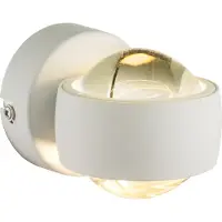 Globo Led seinävalaisin Randi, Valkoinen/opaali, Olohuone/ruokailutila, Metalli, Moderni