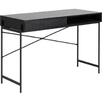 Ebuy24 Kirjoituspöytä ANGUS 110x50xH75cm, musta