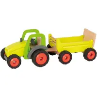 Goki Wooden Tractor with Trailer