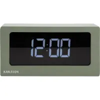 Karlsson Alarm Clock Boxed Led Jungle Green - Khaki green - H 12.5CM