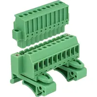 DeLOCK – Terminal block set for DIN rail 10 pin with screw lock (65941)