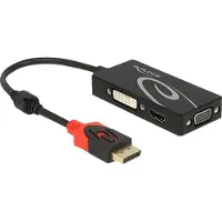 DeLOCK – DP to VGA/HDMI/DVI passive adapter, Ultra HD 60Hz, black (62902)