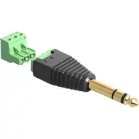 DeLOCK 65460, 6.35mm, 3 pin Terminal Block, Musta