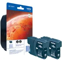 Brother Ink LC1100HYBKBP2 suurkapasiteetti-mustekasettipakkaus, musta