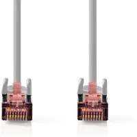Nedis CAT6 Verkkokaapeli RJ45 uros RJ45 uros S/FTP 20.0 m Pyöreä LSZH Harmaa Label