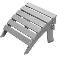 Vevor Adirondack-ottomaani, 16,9 P x 18,9 L x 13 K tuumaa HDPE-muovista valmistettu taittuva Adirondack-ottomaani, säänkestävä jalkatuki Adirondack-tuolille, laajalti käytetty ulkokuistilla, uima-alta