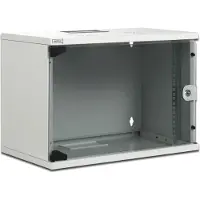 Digitus 7U WALL MOUNTING CABINET, SOHO, UNMOUNTED 370X540X400 MM, FULL GLASS FRONT DOOR, GREY (DN-19 07U-S-1)