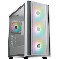 Cooler Master MasterBox 600 -miditornikotelo ikkunalla ja RGB-valaistuksella, valkoinen