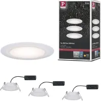 Paulmann Suon -LED-uppovalo, himmennettävä, 3 kpl Suon, himmennettävä, Valkoinen/opaali, Olohuone/ruokailutila, Synteettinen materiaali, Moderni,
