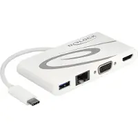 DeLOCK – USB Type-C 3.1 Docking Station HDMI 4K 30Hz +VGA +LAN +USB PD (87731)