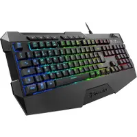 Sharkoon SKILLER SGK4, Langallinen, USB, Kalvokytkin, QWERTZ, RGB LED, Musta (4044951020454)