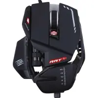 Mad Catz MADCATZ RAT 6+ Musta langallinen pelihiiri - 11 painiketta - RGB LED - 12000 DPI - Pixart PMW3360